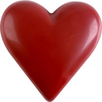 1 Corazn Rojo 6 cm - Chocolate