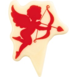 3 palillos Cupido 5, 8 cm - Chocolate Blanco. n3