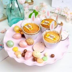 3 Huevos Relieve 3D Colores (3, 8 cm) - Chocolate Blanco. n7