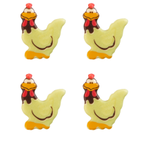 4 Pollos (4 cm) - Chocolate