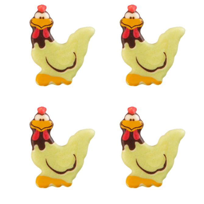 4 Pollos (4 cm) - Chocolate 