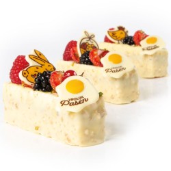 6 Adornos de Pascua (4 cm) - Chocolate Blanco. n1