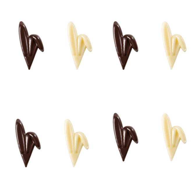 8 Orejas de Conejo - 4 de Chocolate Blanco / 4 de Chocolate Negro 