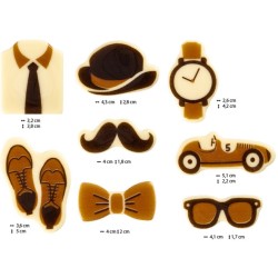 Surtido de 8 adornos Happy Father s Day - Chocolate blanco. n2