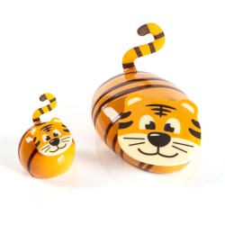 6 Animales de la Selva (Cabeza  +  Cola)  4 cm- Chocolate. n1