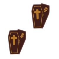 2 Atades de Halloween (5 cm) - Chocolate negro