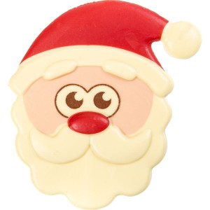 Cabeza de Pap Noel 10 cm - Chocolate Blanco