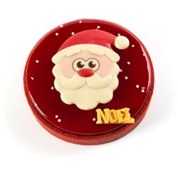 Cabeza de Pap Noel 10 cm - Chocolate Blanco. n1