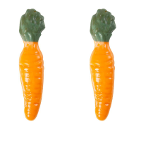 2 Zanahorias Grandes (7 cm) - Chocolate Blanco
