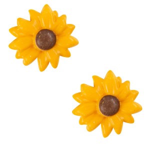 2 Girasoles  2,5 cm - Chocolate blanco