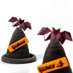 5 Obleas Halloween Naranja 4, 5 cm - Chocolate Blanco. n1