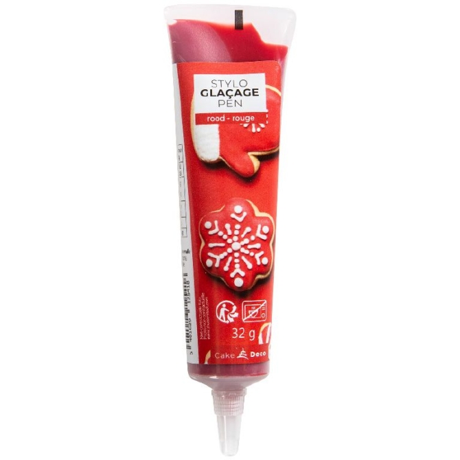 1 bolgrafo para glaseado de 32 g - Rojo 