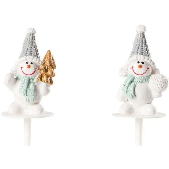 2 pas de mueco de nieve polar - Resina 