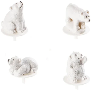 2 pas de oso de nieve - Resina