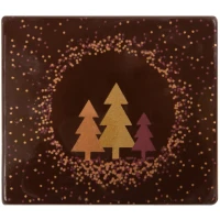 2 puntas para troncos de árbol de Navidad 9 cm - Chocolate