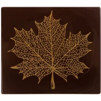 2 puntas para troncos en hoja de oro 9 cm - Chocolate