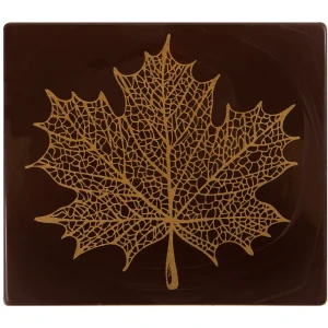 2 puntas para troncos en hoja de oro 9 cm - Chocolate