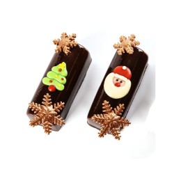 Surtido de 6 Adornos Navideños - Chocolate Blanco. n°1