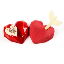 4 Corazones de Amor (3 cm) - Chocolate Blanco. n1