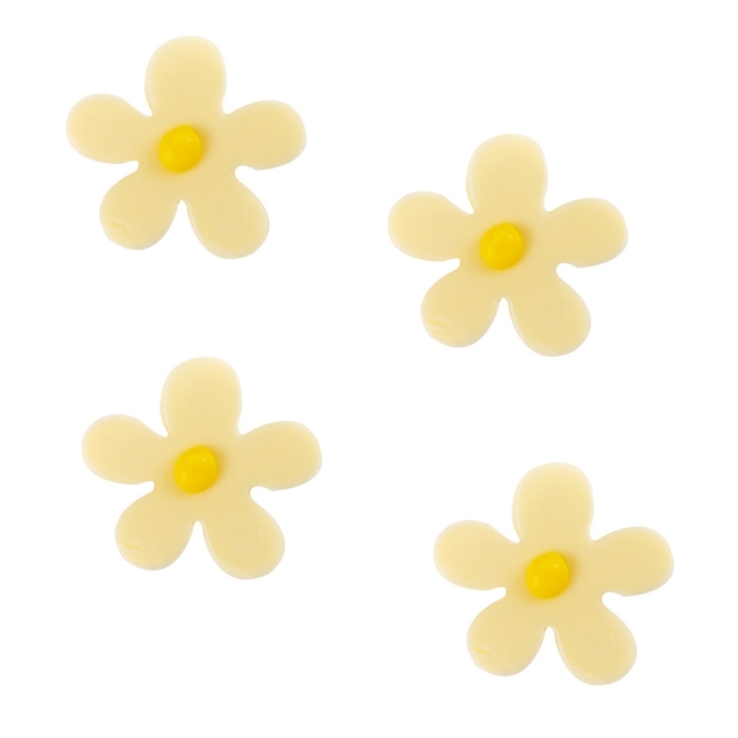 3 Flores (2.8 cm) - Chocolate Blanco 