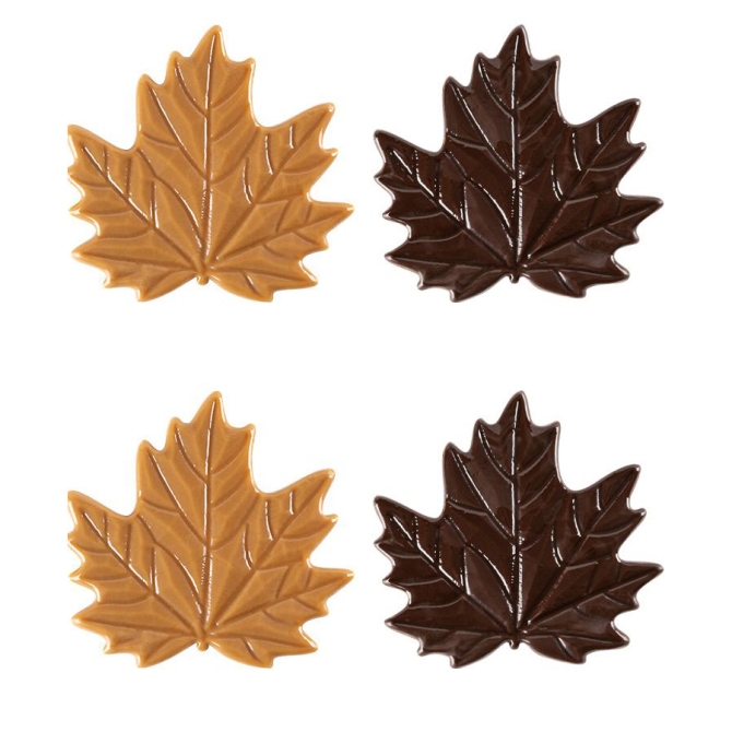2 Hojas de Otoo 5, 5 cm - Chocolate 