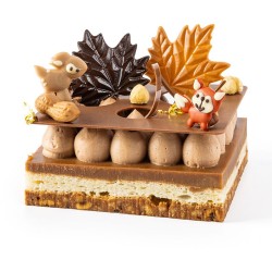 2 Hojas de Otoo 5, 5 cm - Chocolate. n1