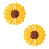 2 Girasoles  3,7 cm - Chocolate Blanco