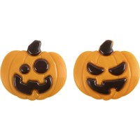 2 Calabazas de Halloween 3,5 cm - Chocolate