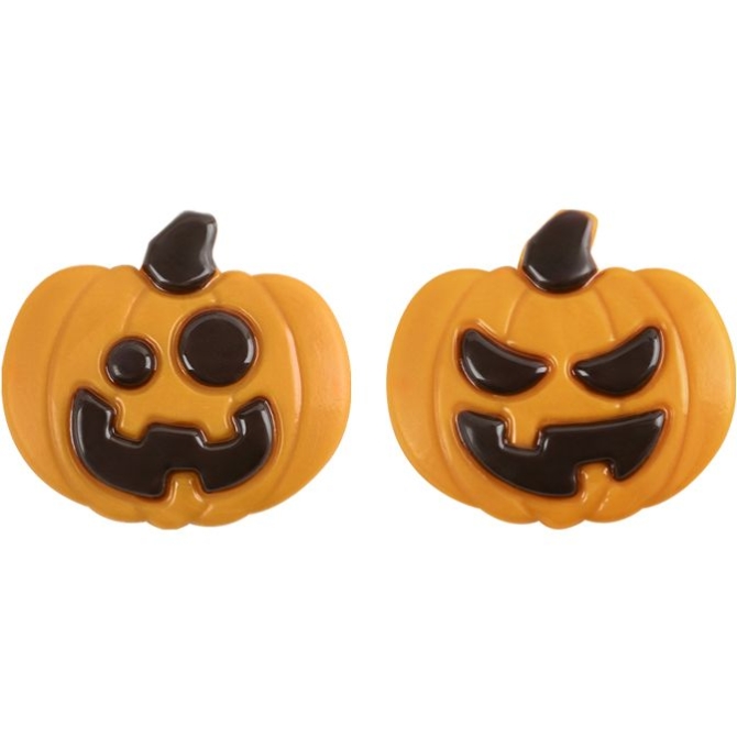 2 Calabazas de Halloween 3, 5 cm - Chocolate 