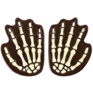 2 Manos de Esqueleto 4,9 cm - Chocolate