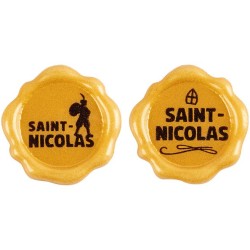 5 sellos Felices Fiestas 3 cm - Chocolate Blanco. n2