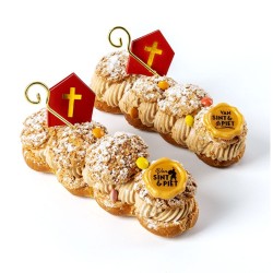 5 sellos Felices Fiestas 3 cm - Chocolate Blanco. n3