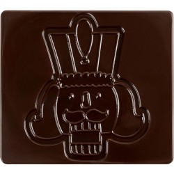 2 Puntas de Tronco de Navidad de Cascanueces (9 cm) - Chocolate Negro. n1