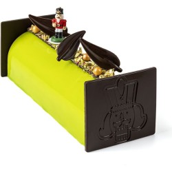 2 Puntas de Tronco de Navidad de Cascanueces (9 cm) - Chocolate Negro. n2