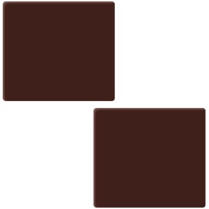 2 Puntas de Tronco de Navidad (9 cm) - Chocolate Negro