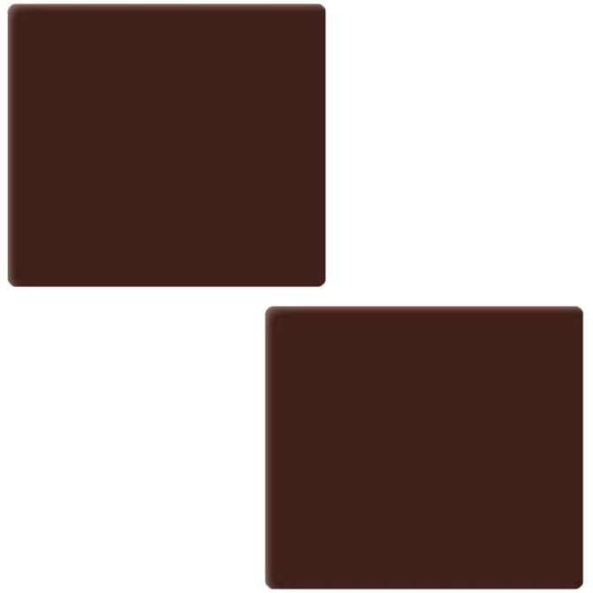 2 Puntas de Tronco de Navidad (9 cm) - Chocolate Negro 