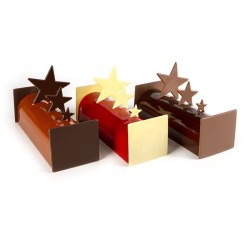 2 Puntas de Tronco de Navidad (9 cm) - Chocolate Negro. n2