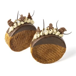 Surtido de 8 mini adornos navideos (2, 4 cm) - Chocolate con leche. n2