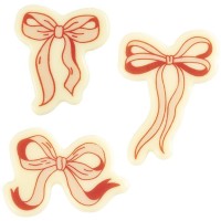 Surtido de 3 Barras de Chocolate con Lazo Rosa - Chocolate Blanco