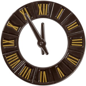 1 Reloj con manecillas (12 cm) - Chocolate negro