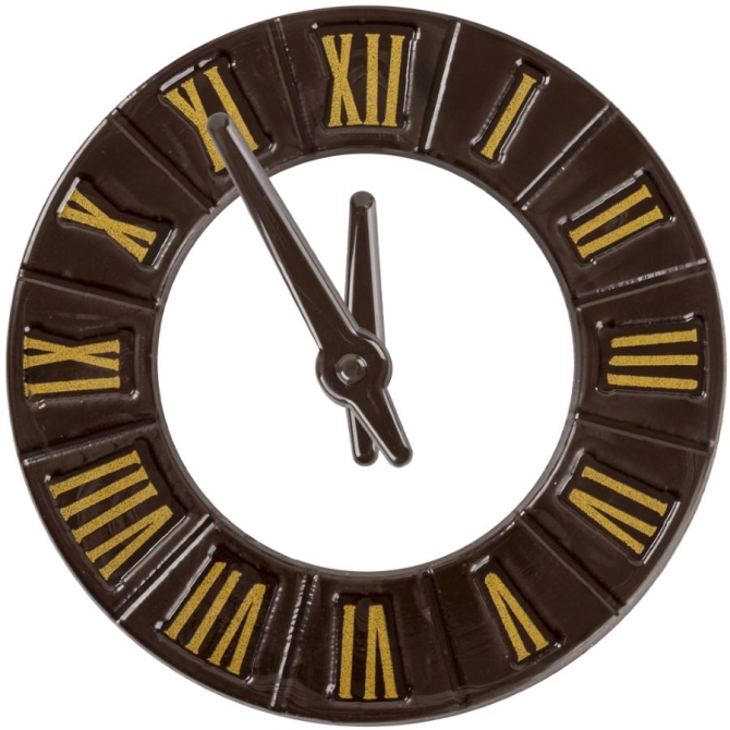 1 Reloj con manecillas (12 cm) - Chocolate negro 