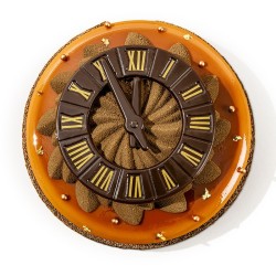 1 Reloj con manecillas (12 cm) - Chocolate negro. n1