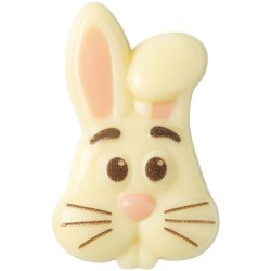5 cabezas de conejo de 4, 5 cm � Chocolate blanco. n�1