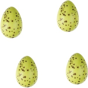 4 huevos 3D de chocolate blanco Macha Green de 3,8 cm