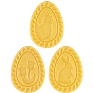 3 huevos de Pascua decorados de 4,3 cm � Chocolate blanco