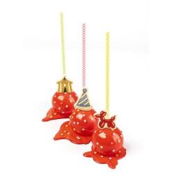 Juego de 3 adornos de circo � Chocolate blanco. n�5