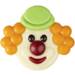2 cabezas de payaso (4 cm) � Chocolate blanco. n�1