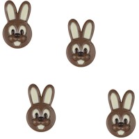 4 conejos con dientes (4,5 cm) � Chocolate