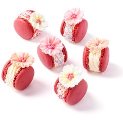 50 g de grageas de colores fucsia,  rosa y blanco.. n�2