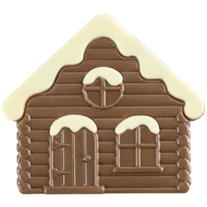 2 Extremos de Tronco de Navidad Winter House (9 cm) � Chocolate con leche 